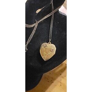 High Quality VTG 12K Gold Filled Heart Picture Locket & 18" 12K GF Chain LESTAGE